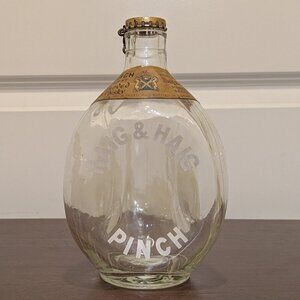 1957-1964 Vintage Rare Haig & Haig Pinch Empty 3 Sided Scotch Decanter bottle